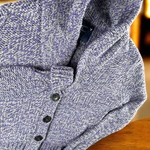 American Eagle Cardigan Women L Rabbit Hair Wool Blend Outfitters Purple AE Cozy